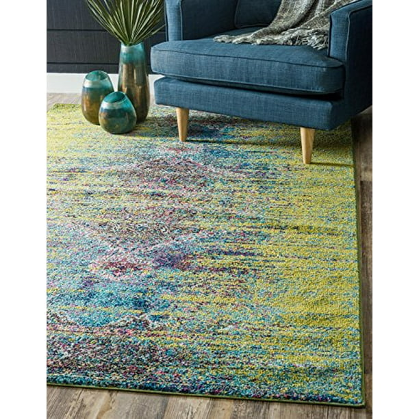 Unique Loom Vita Collection Area Rug 4' x 6' Turquoise Unique Loom Vita Collection Area Rug 4' x 6' Turquoise